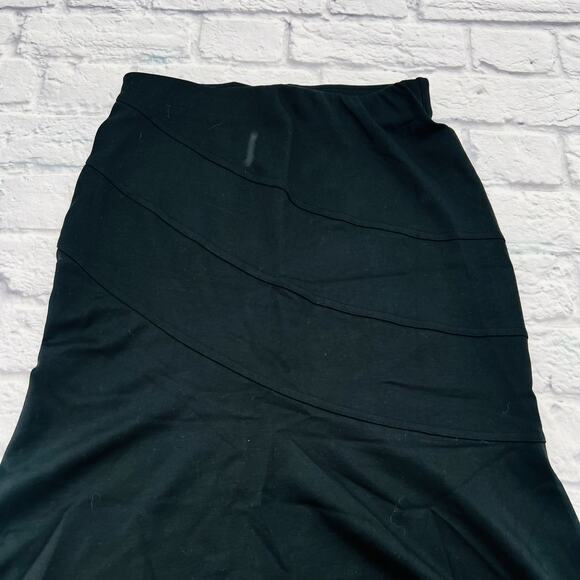 NOT FOR SALE    NWT OGL Women's Flared Maxi Skirt Small Black Elastic Waistband - Picture 2 of 7